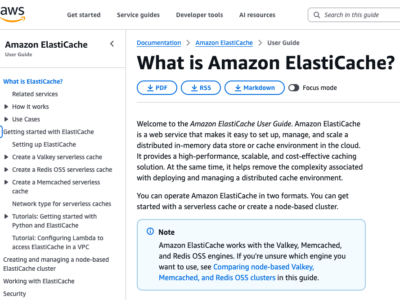 Improving Information Architecture for AWS ElastiCache